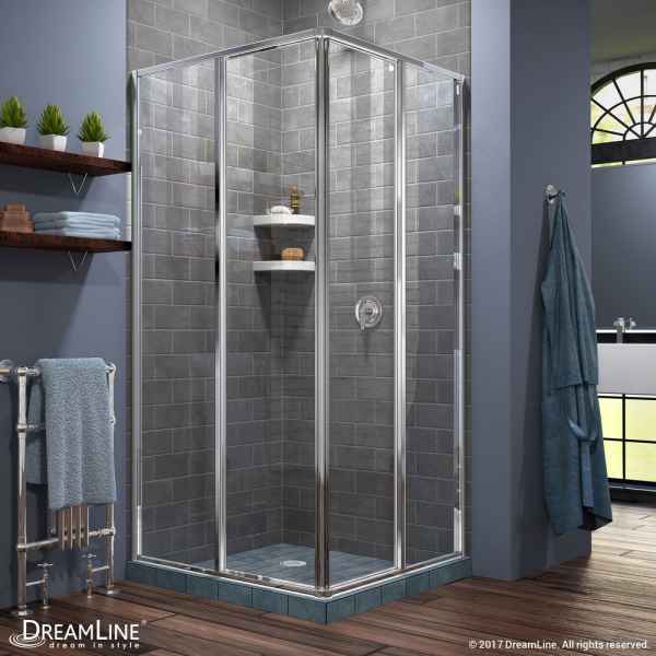 DreamLine Cornerview 34 1/2" by 34 1/2" Framed Sliding Shower Enclosure